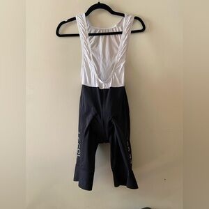 Women’s Le Col Black and White Cycling Bib Shorts